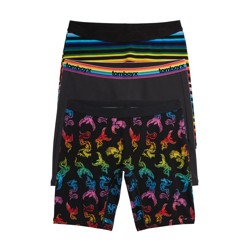 Image of 9" Boxer Briefs 3-Pack - Rainbow Phoenix