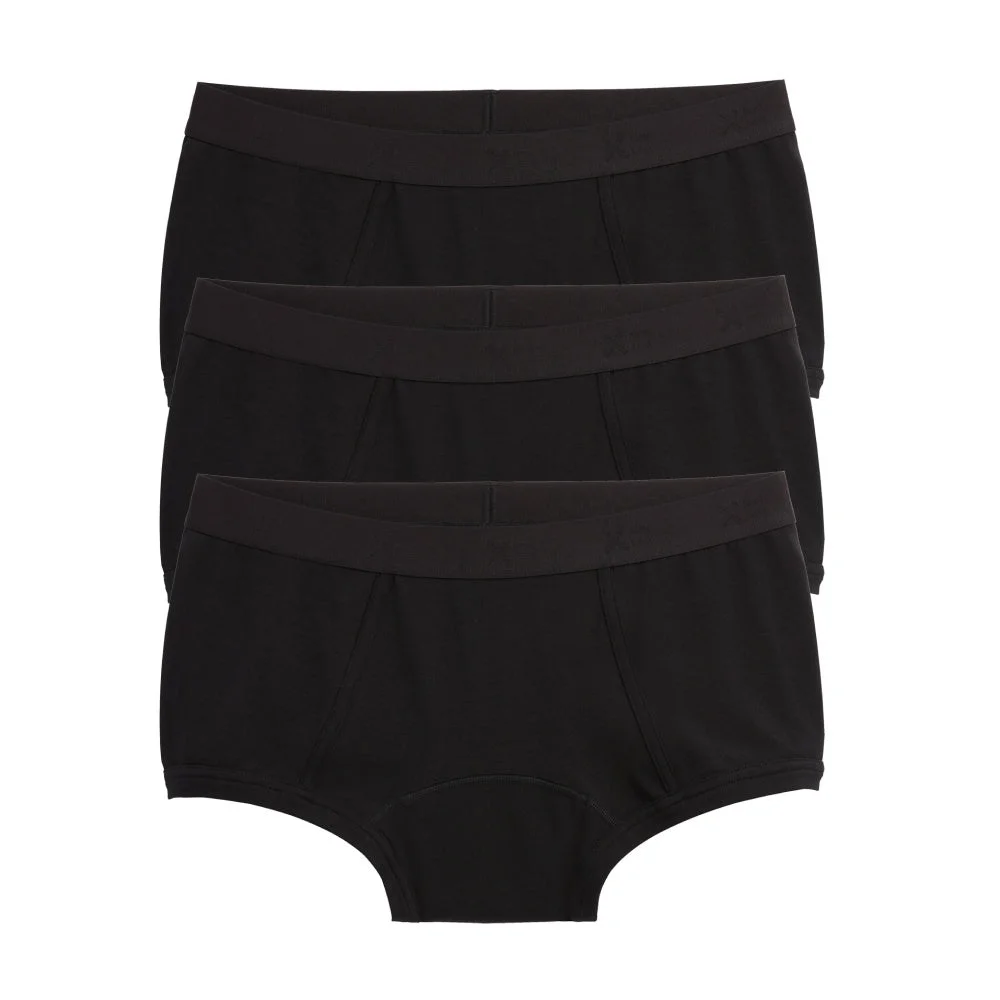 Image of First Line Period Boy Shorts 3-Pack - X= Black