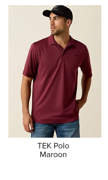 TEK Polo Maroon