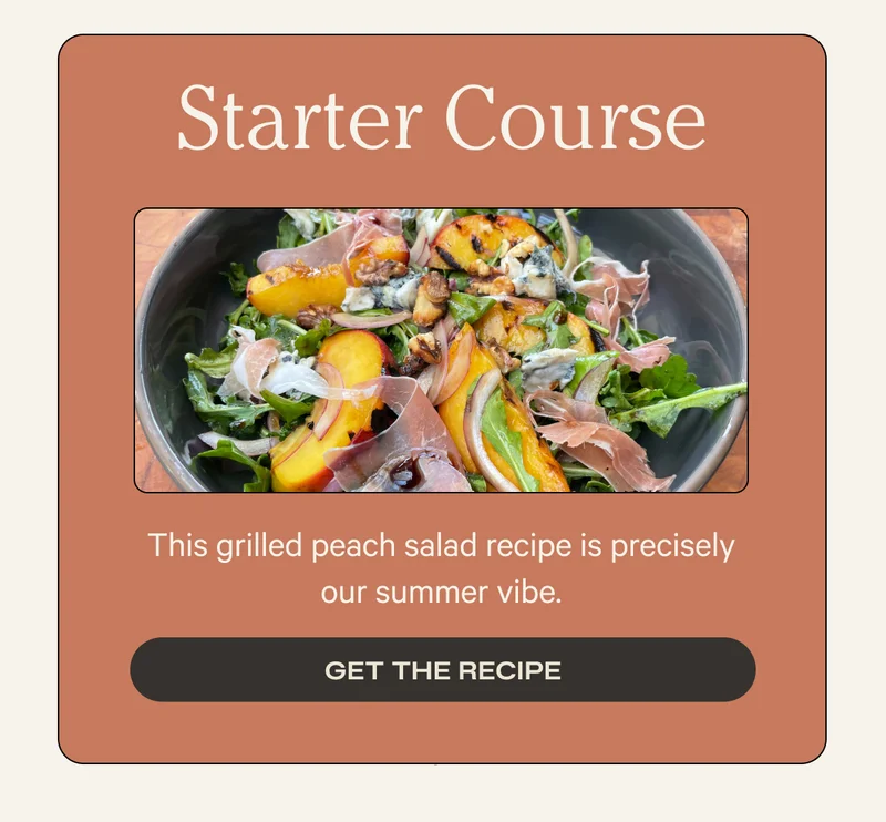 Starter Course: Grilled Peach Salad