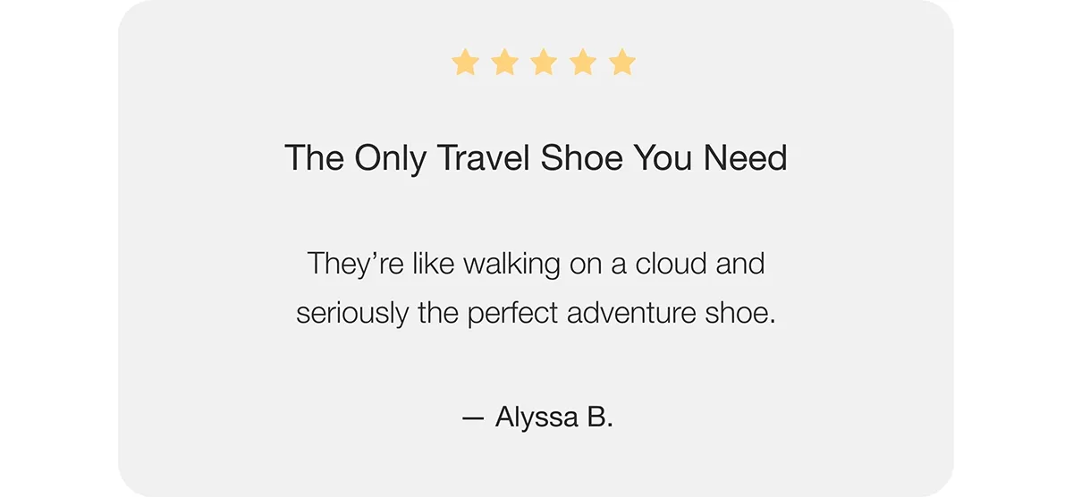 GIF of five star reviews for the Stormburst High Top.