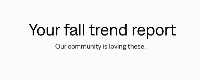 Your fall trend report