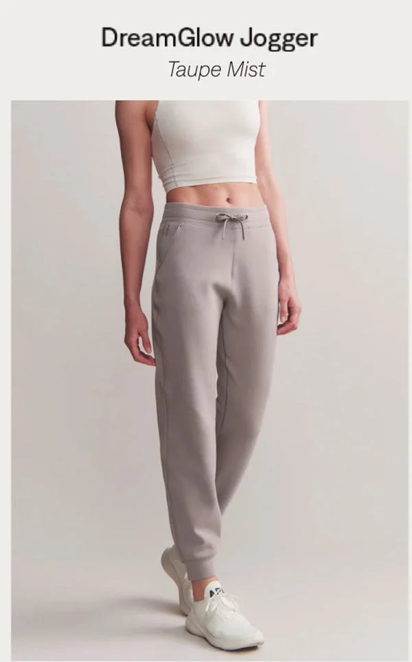 DreamGlow Jogger: Taupe Mist