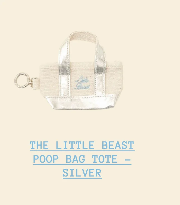 The Little Beast Poop Bag Tote - Silver