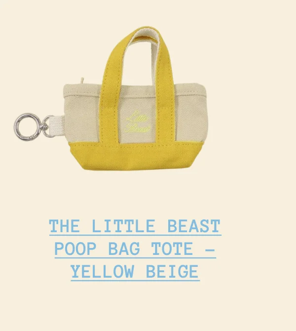 The Little Beast Poop Bag Tote - Yellow Beige