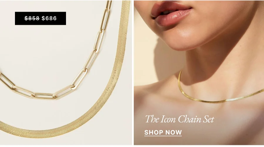 $858/$686 The Icon Chain Set  | Shop Now