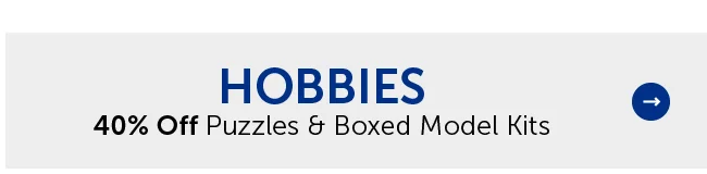 Hobbies - 40% Off Puzzles & Boxed Model Kits
