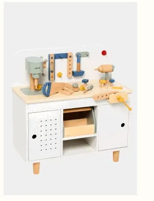 Meet the Workbench, a safe and sturdy place for your little one to tackle handy projects. It comes with a set of play tools—and requires no real tools for setup!
