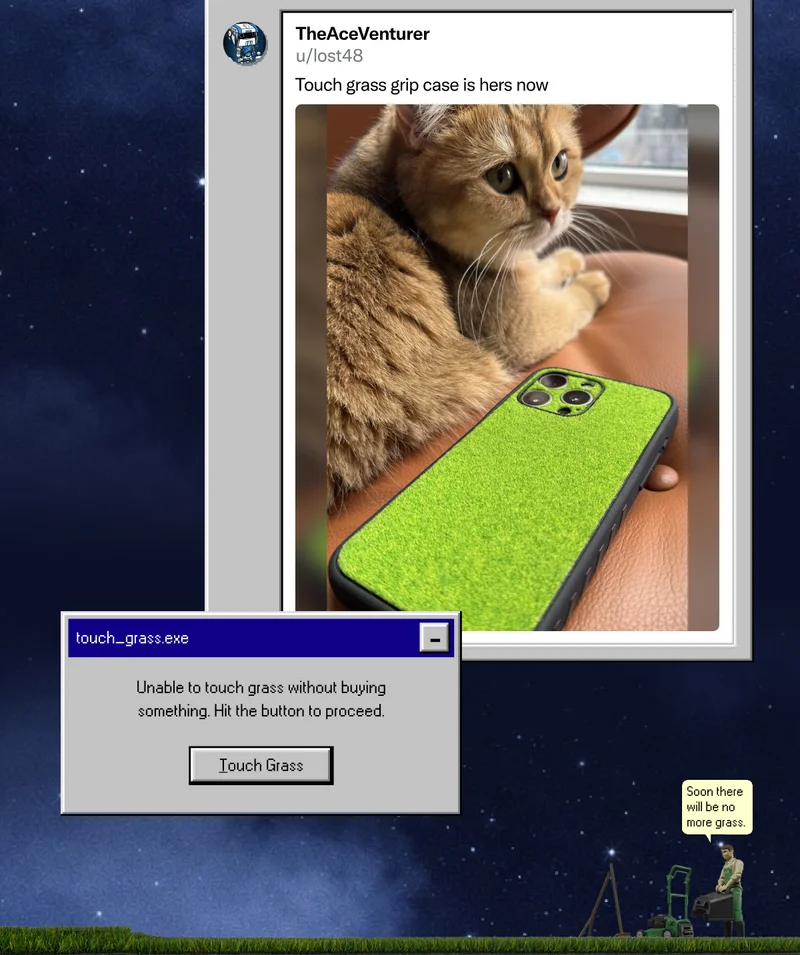 TheAceVenturer on Reddit: "Touch grass grip case is hers now"