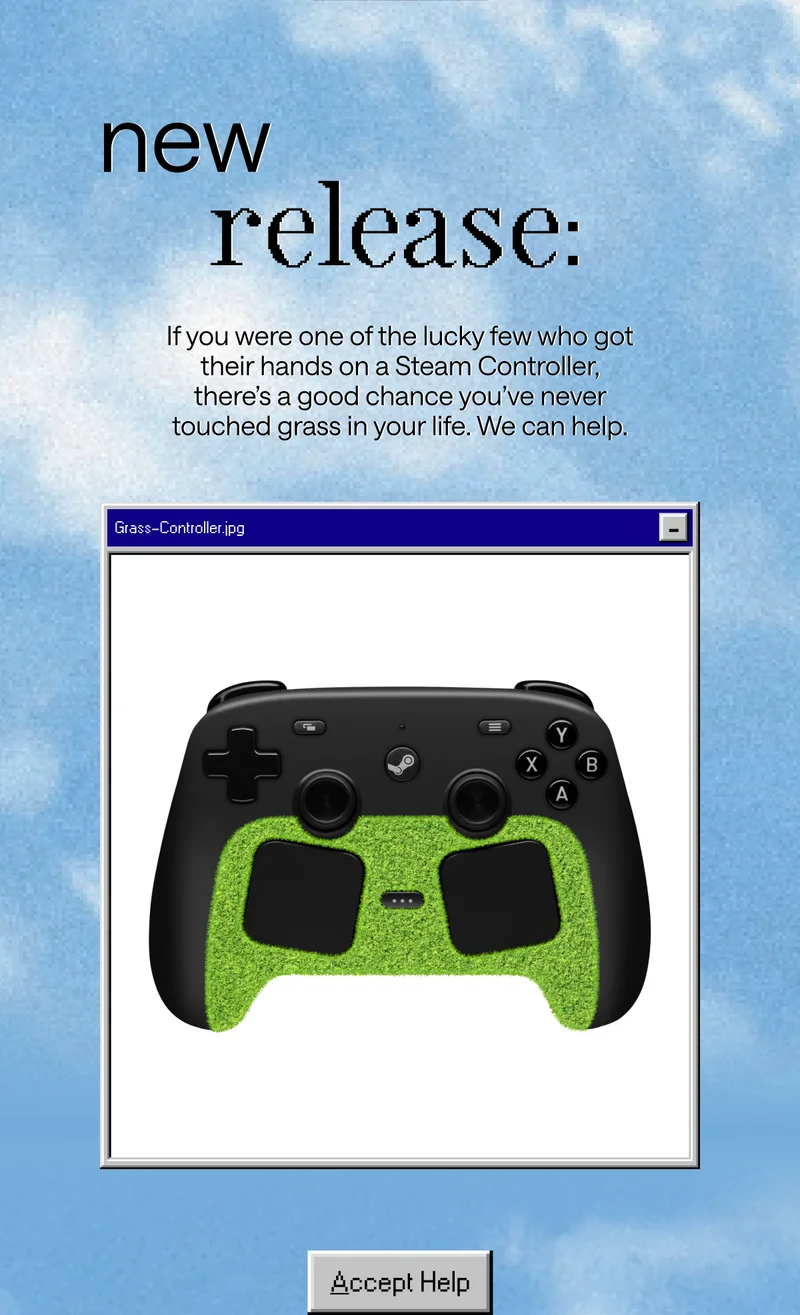New release: Touch Grass Steam Controller Skins