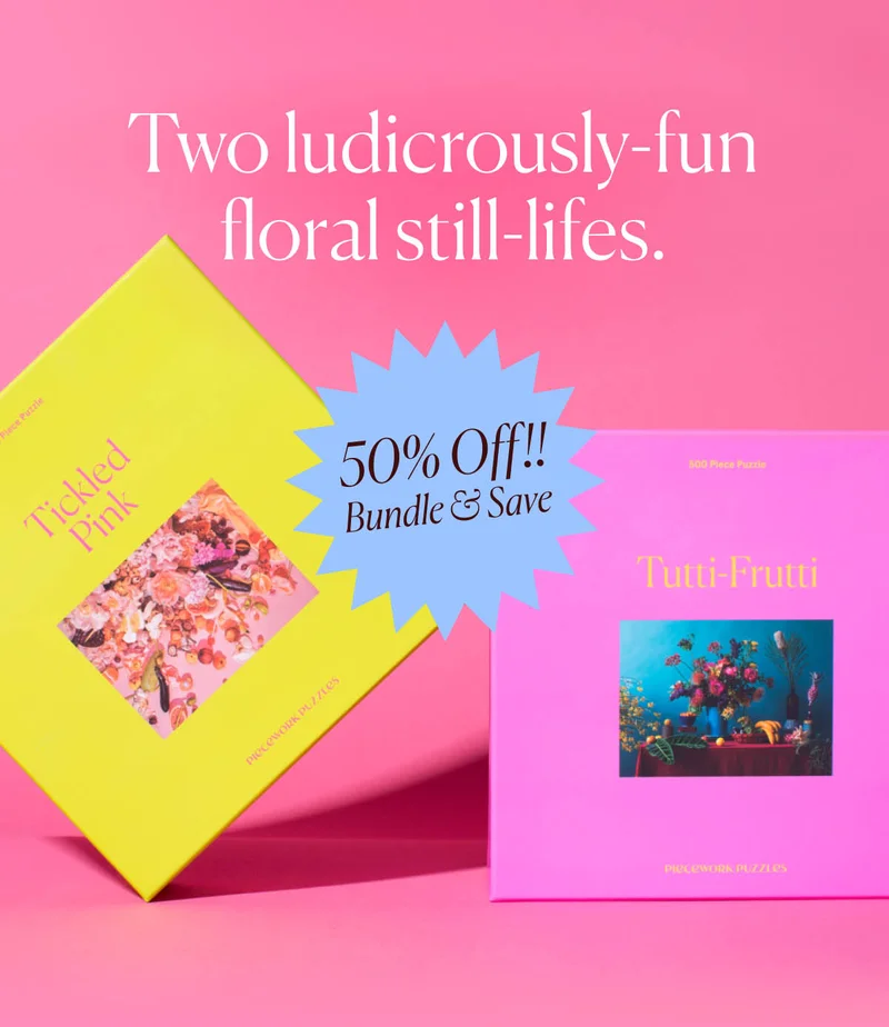 50% Off!! Bundle & Save - Two ludicrously-ful floral still-lifes.