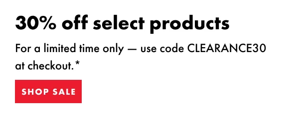 30% off select products