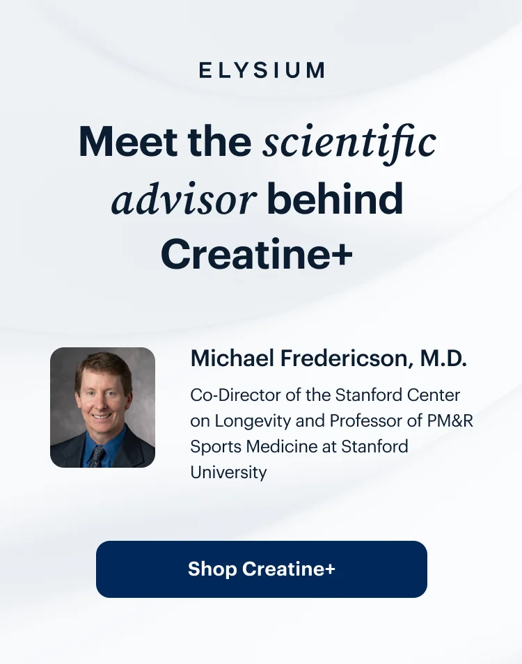 ELYSIUM | Meet the scientific advisor behind Creatine+ | shop Creatine+