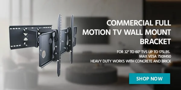 Commercial Full Motion TV Wall Mount Bracket. For 32" To 60" TVs Up To 175LBS. Max VESA 750x450. Heavy Duty Works With Concrete and Brick. Shop Now.