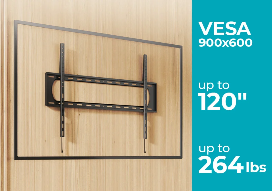 Heavy-Duty Low Profile Fixed TV Wall Mount