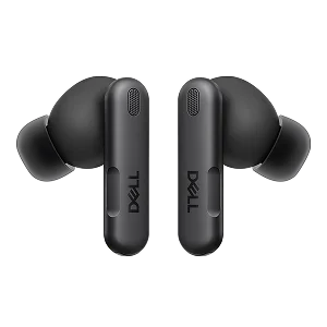 A Dell wireless in-ear stereo headset.