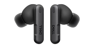 A Dell wireless in-ear stereo headset.