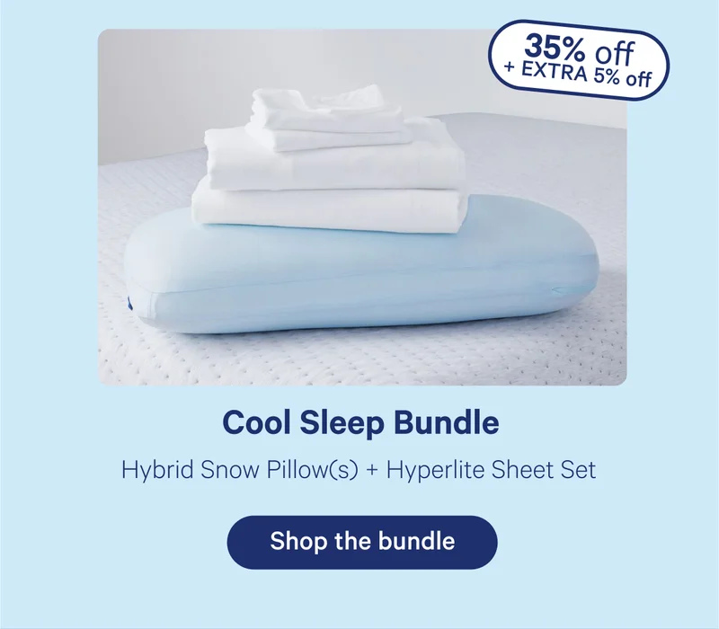 Cool Sleep Bundle; Hybrid Snow Pillow(s) + Hyperlite Sheet Set