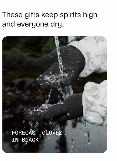 Forecast Gloves in Black
