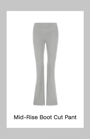 Spacedye Mid-Rise Bootcut Pant in Silver Mist