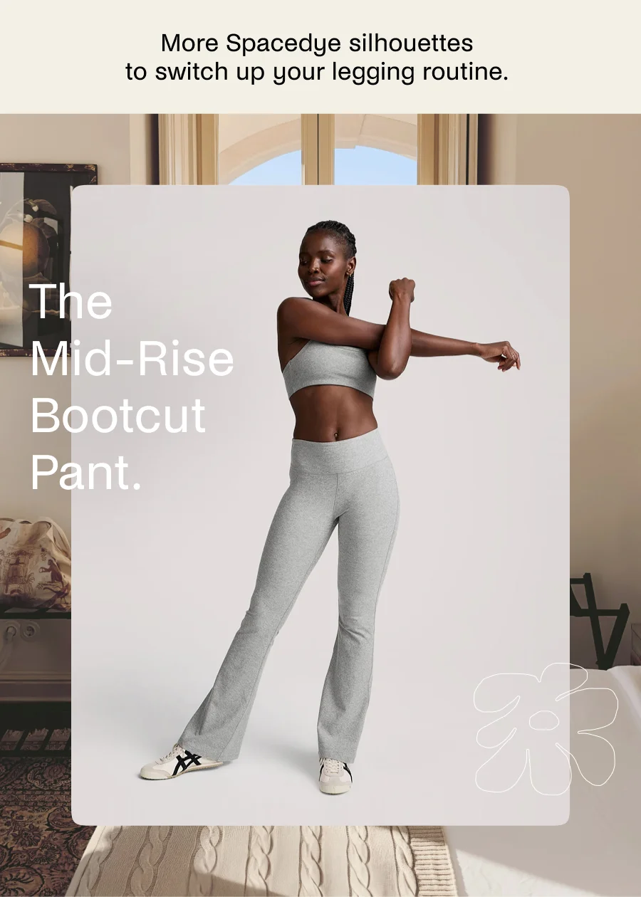 Spacedye Mid-Rise Bootcut Pant in Silver Mist