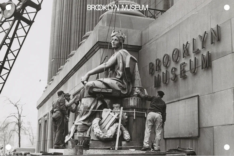 "Hoisting The Statue Brooklyn" Poster by Daniel Chester French