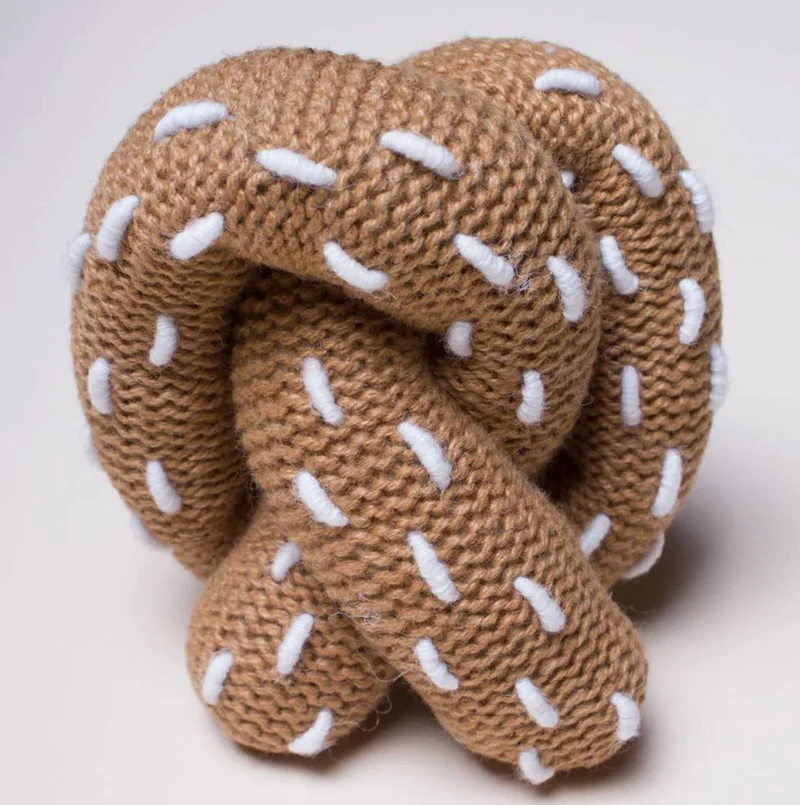 A pretzel rattle