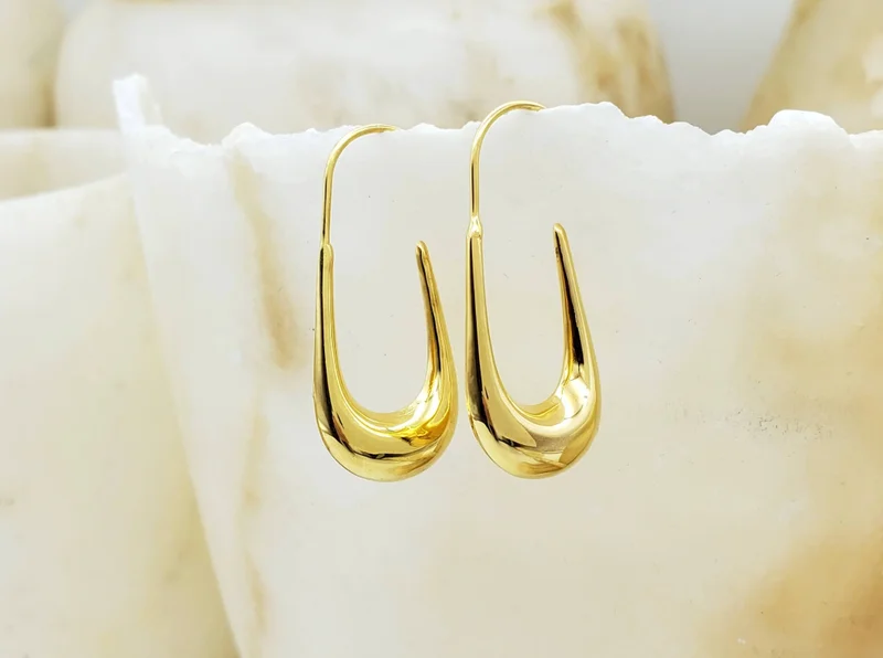 Gold hoop earrings