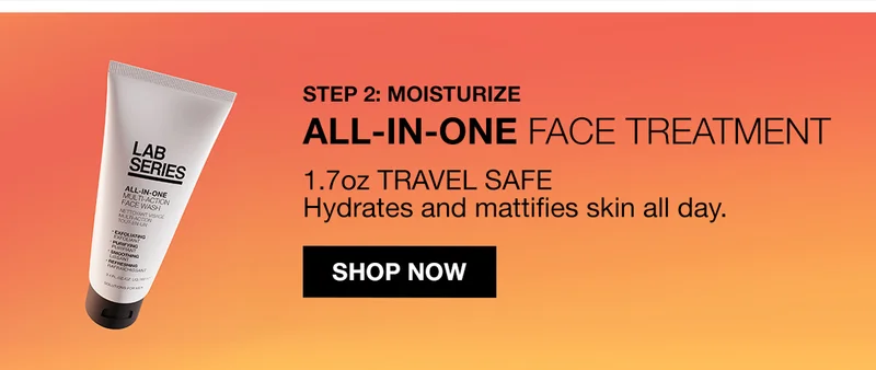 STEP 2: MOISTURIZE | ALL-IN-ONE FACE TREATMENT | 1.7oz TRAVEL SAFE | Hydrates and mattifies skin all day. | SHOP NOW