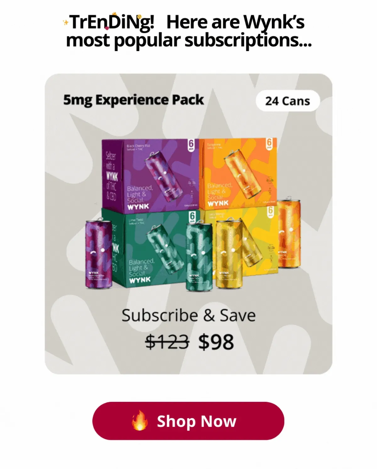 Here are Wynk's most popular subscriptions. (rotating gif of wynk packs)