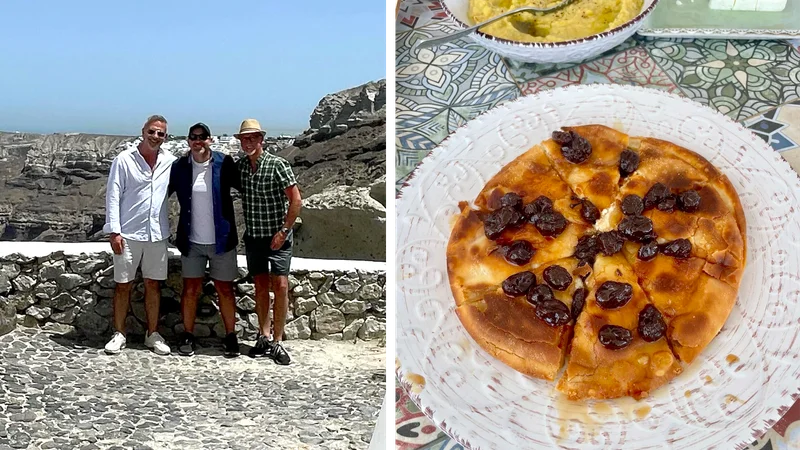 Chris in Santorini