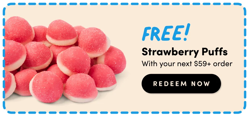 FREE! Strawberry Puffs with your next $59+ order; Redeem Now