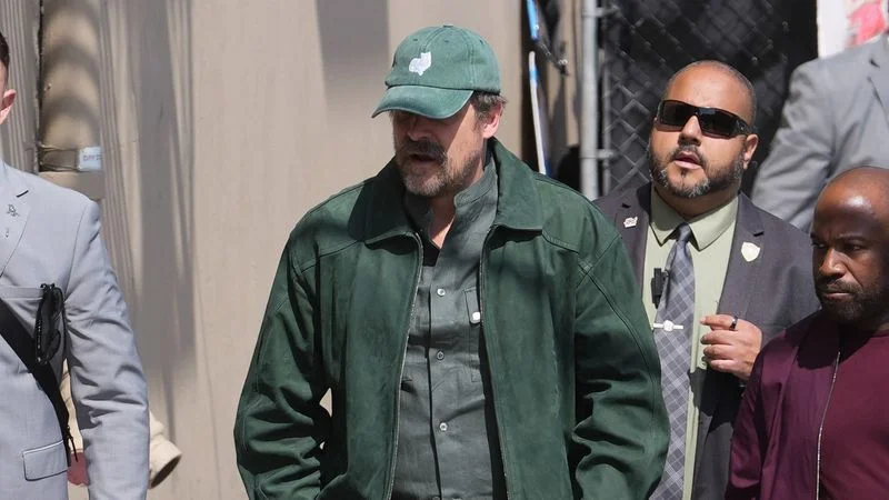 David Harbour wearing New Balance sneakers in Los Angeles.