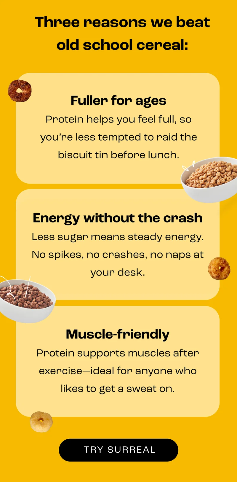 Three reasons we beat old school cereal: