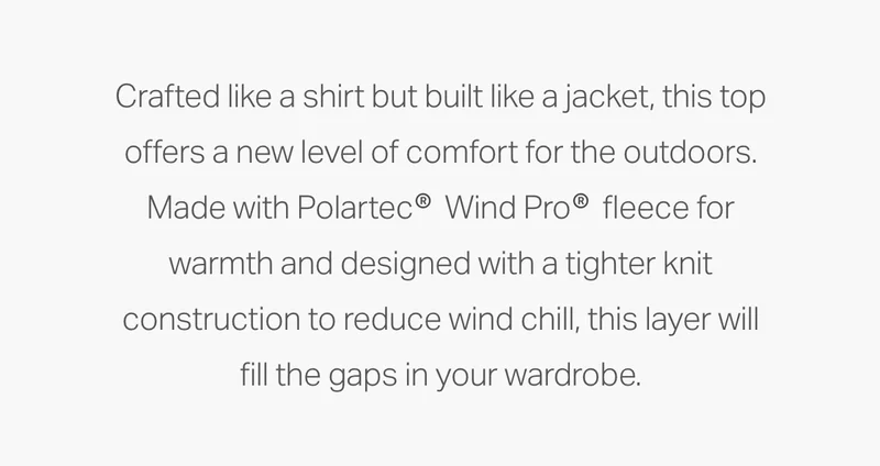 Crafted like a shirt but built like a jacket