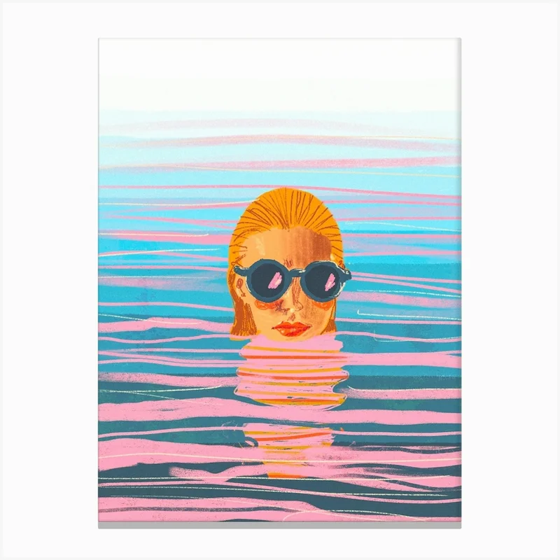 Image of Swimmer Canvas Print