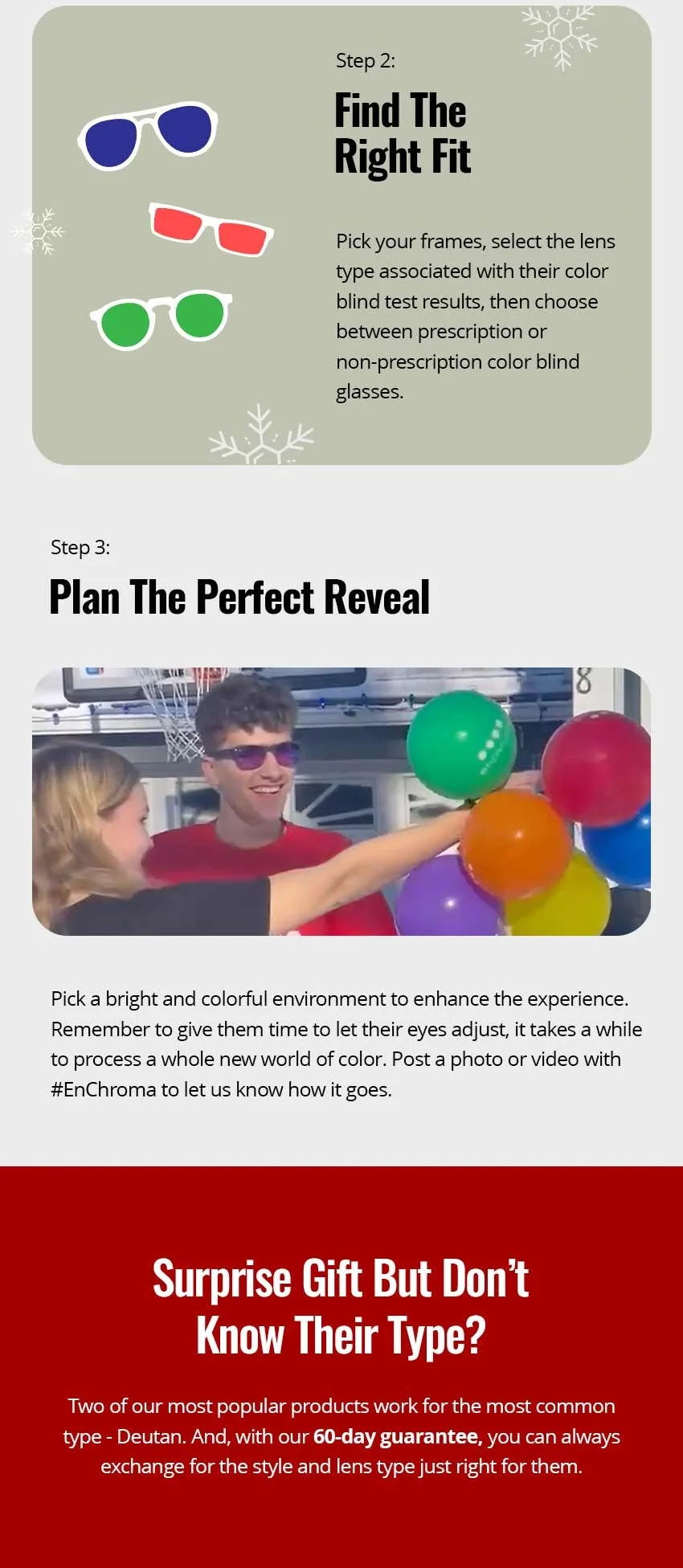 Find the right lens and plan the perfect colorful reveal!