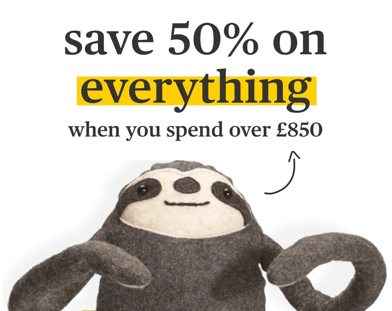 50% off when you spend £750