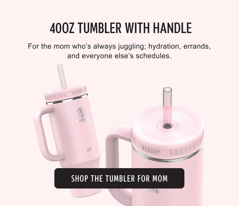 40oz Tumbler with Handle | For the mom who’s always juggling; hydration, errands, and everyone else’s schedules. | Shop The Tumbler For Mom