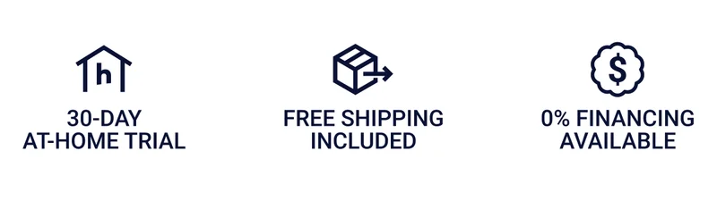 30-day at-home trial Free shipping included 0% Financing available