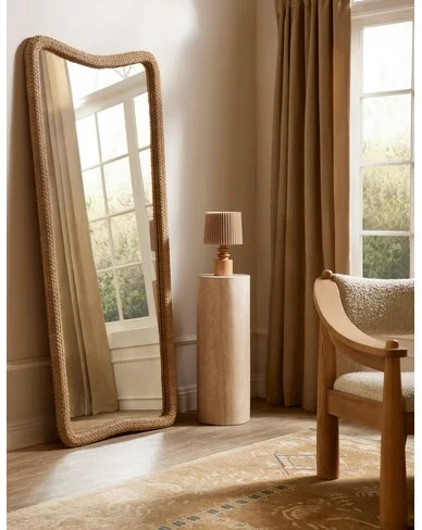 Anora Floor Mirror-Natural