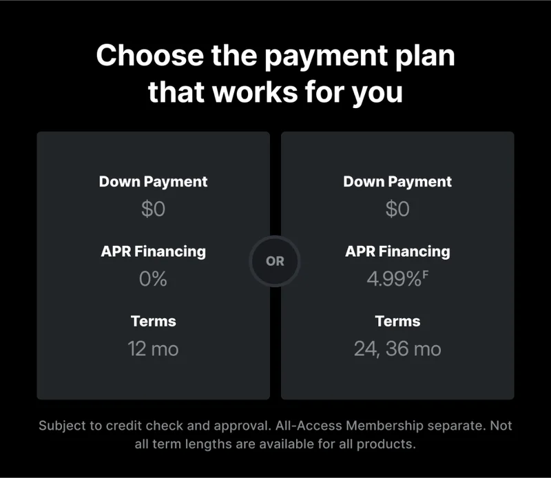 Choose the payment plan that works for you