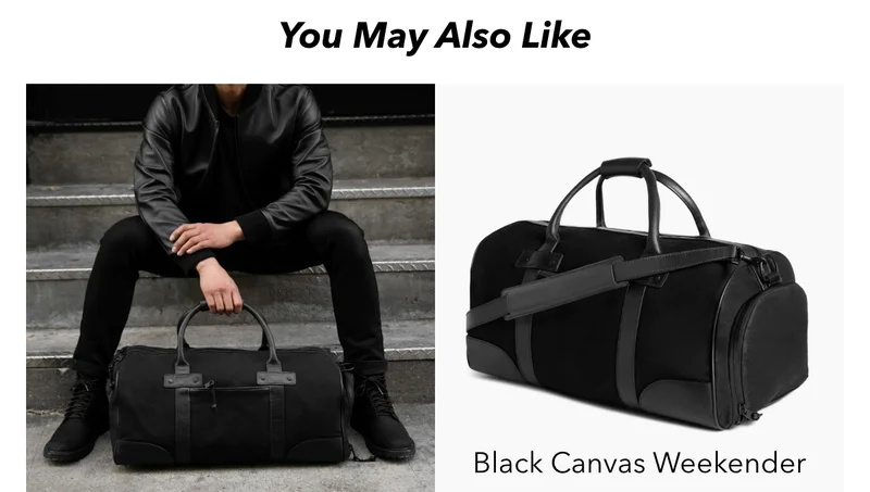 You May Also Like the Black Canvas Weekender Bag