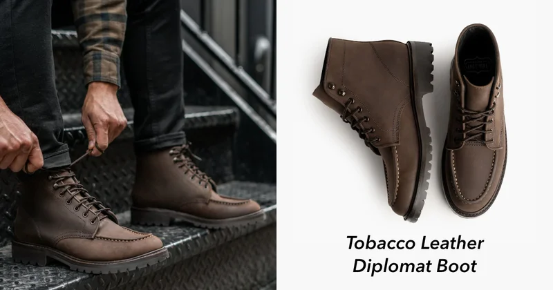 Tobacco Leather Diplomat Boot