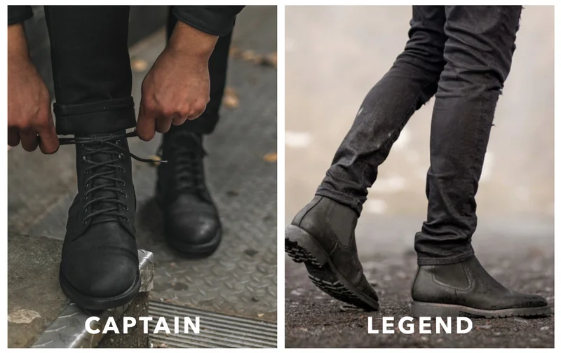 Black Matte Captain and Legend Boots