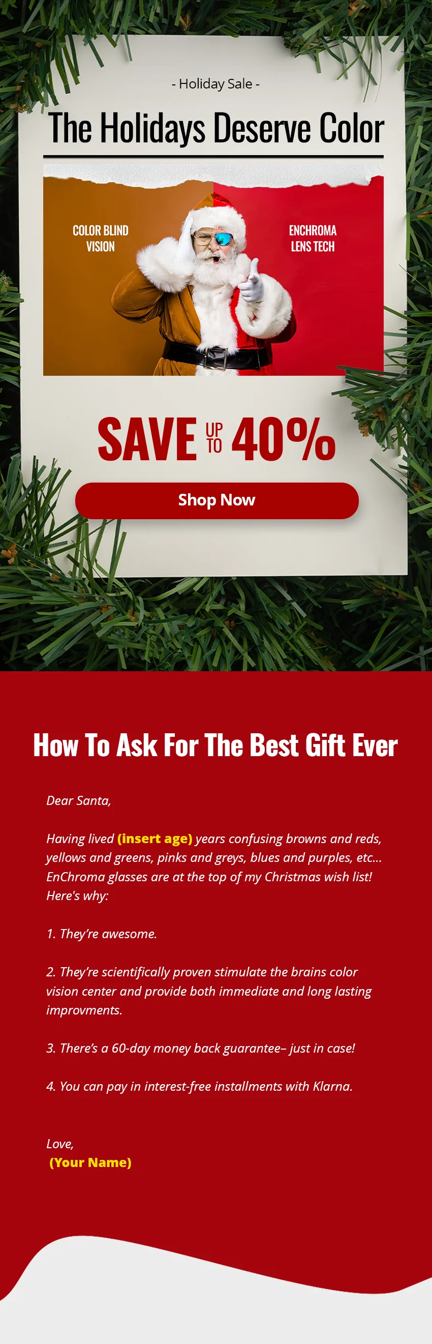 SHOP HOLIDAY SALE