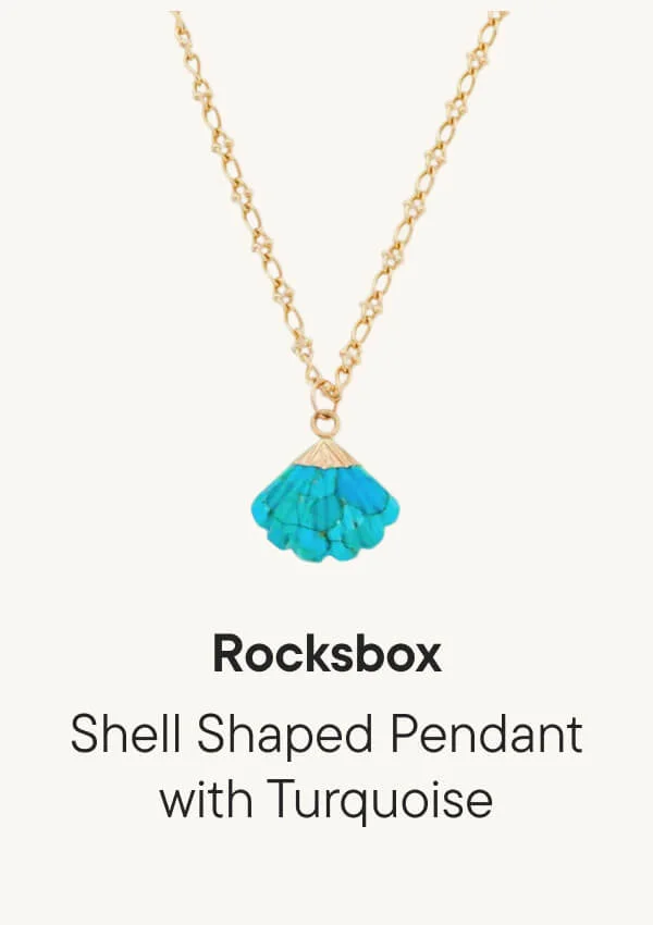 Shell Shaped Pendant with Turquoise