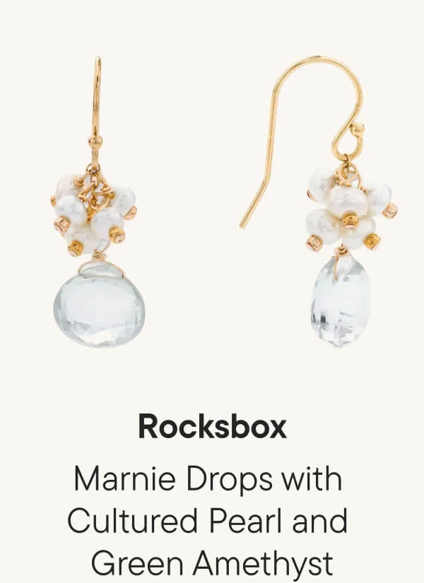Marnie Drops with Cultured Pearl and Green Amethyst