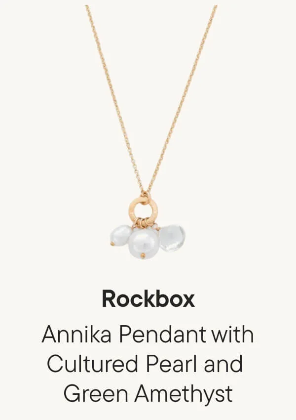 Annika Pendant with Cultured Pearl & Green Amethyst