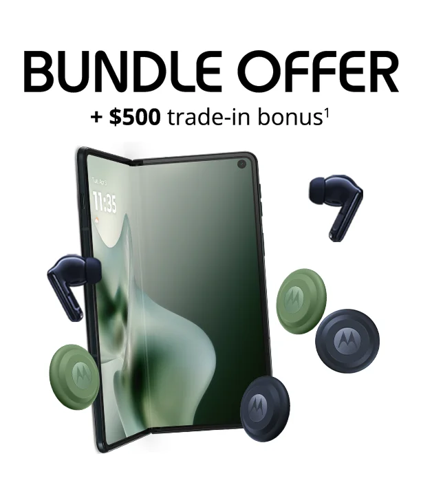 motorola razr fold - bundle offer $500 trade-in bonus(1)